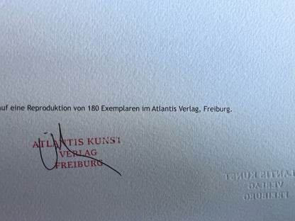 Lucio Fontana Lithograph Coa Signed In Pen