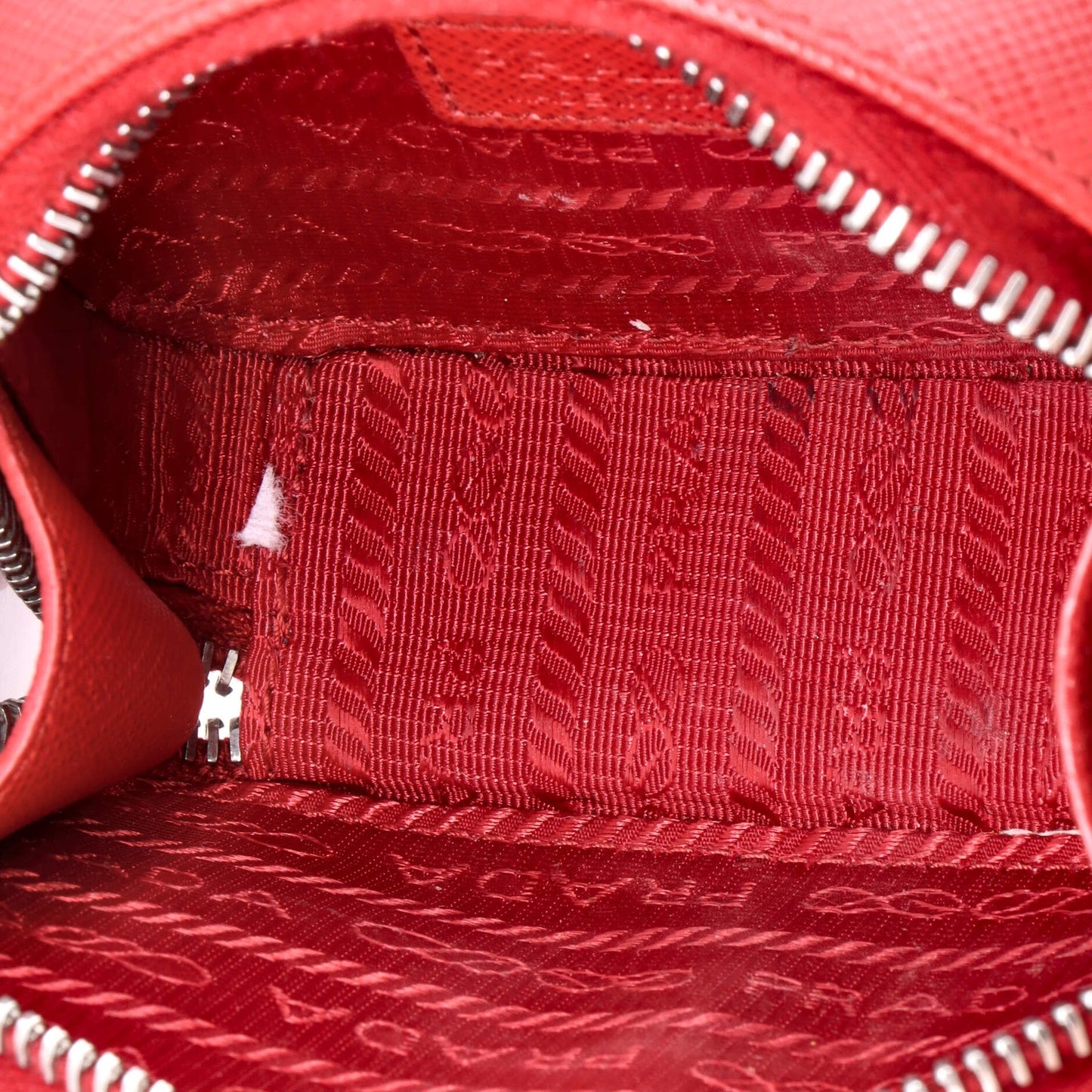 Prada Triangle Logo Pouch Crossbody Bag Saffiano Leather Mini