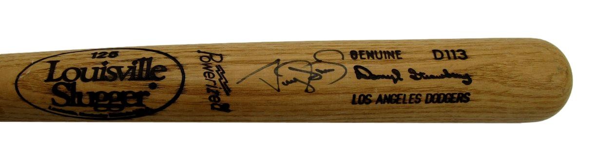 Darryl Strawberry Dodgers Signed Louisville Slugger Game Model Bat  Jsa 201619