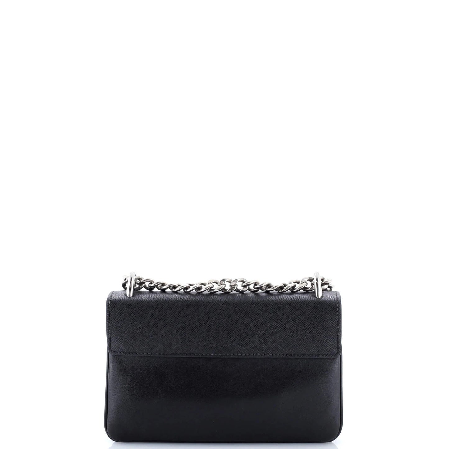 Prada Chain Flap Crossbody Bag Tessuto And Saffiano Leather Medium