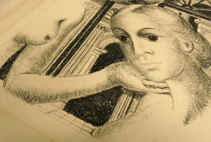 Paul DELVAUX ED70 s/n Original Lithography "Les Pompeiennes" 1970