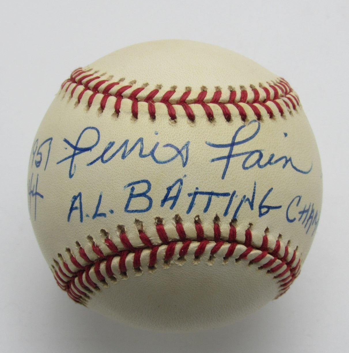Ferris Fain Signed/Inscribed Oal Baseball Chicago White Sox 196326