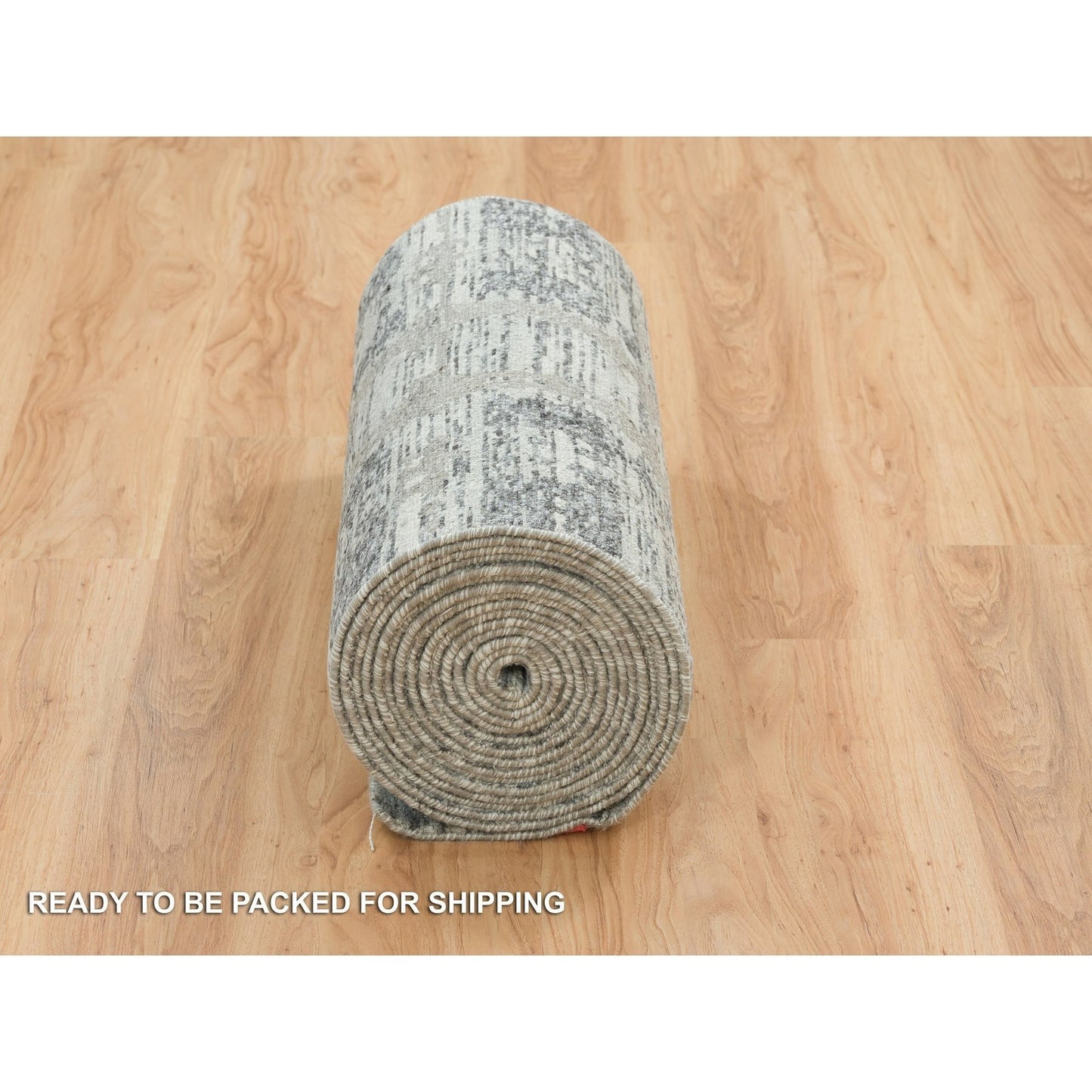 2'7"X27'10" Dark Grey Hand Knotted Xl Runner Oriental Rug