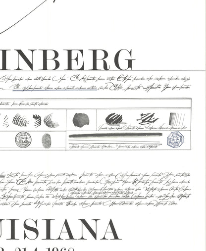 Saul Steinberg Louisiana " Offset Lithograph Modernism Black & W
