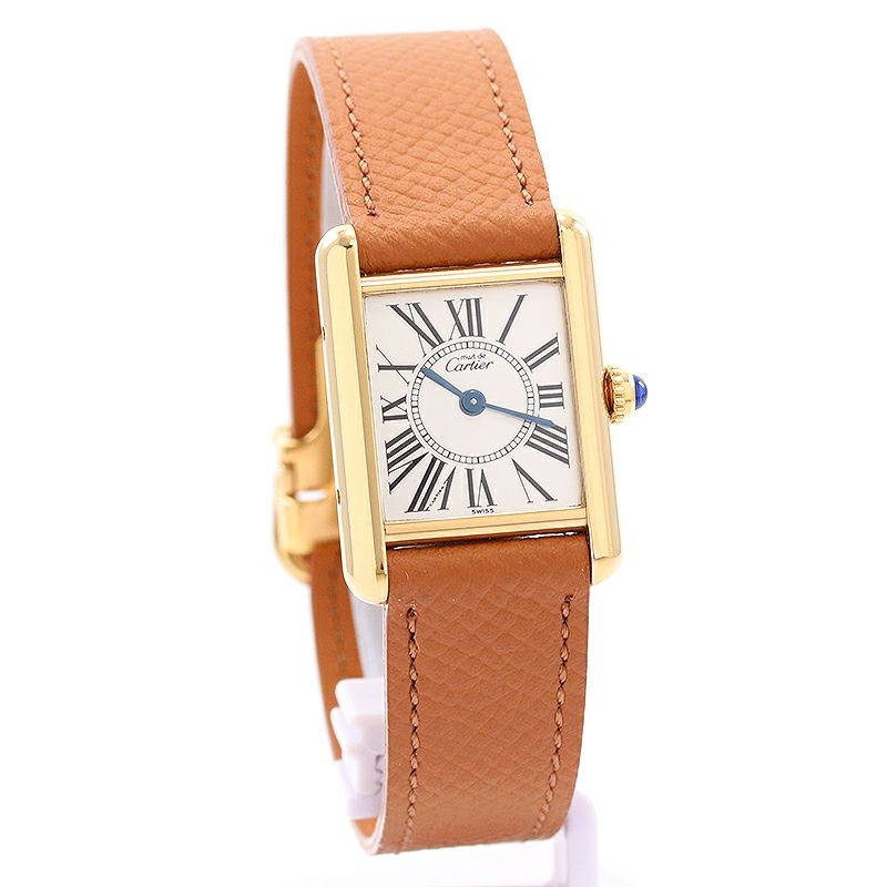 Cartier Must Tank Sm Vermeil Opaline Dial W1005554