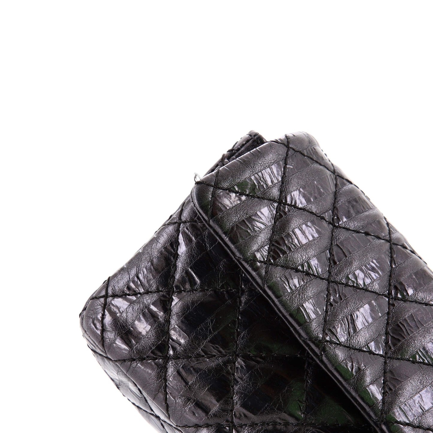 Chanel Rayures East West Reissue Clutch Quilted Calfskin Small