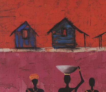 Michel Rauscher Morning Ritual " Offset Lithograph African Amer