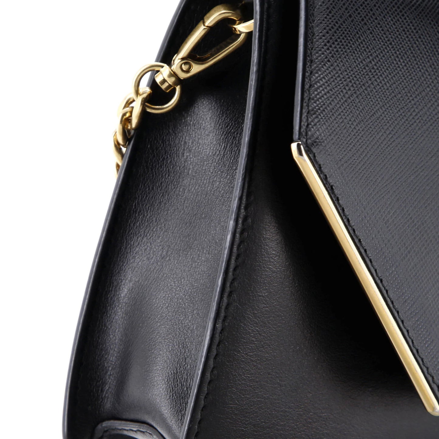 Prada Convertible Flap Clutch With Chain City Calf And Saffiano