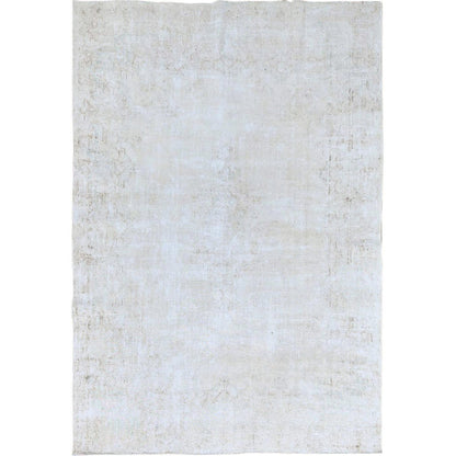 8'2"X11'8" Blue Vintage Zoroastrian Karman 100% Wool Hand Knotted Rug