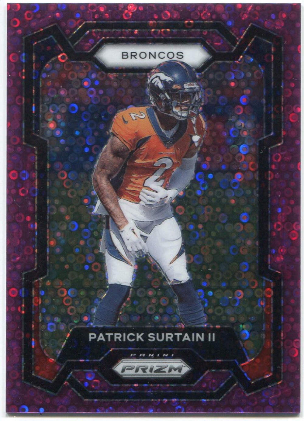 Patrick Surtain Ii 2023 Panini Prizm No Huddle Purple Prizm Card #92 5/35