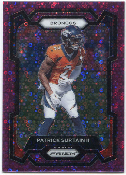 Patrick Surtain Ii 2023 Panini Prizm No Huddle Purple Prizm Card #92 5/35