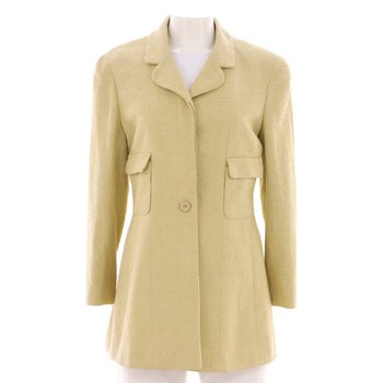 Chanel Women'S Vintage Two Pocket Long Jacket Tweed