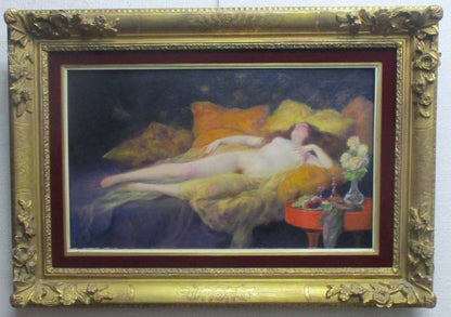 Albert Joseph Penot Reclining French Nude Oil Painting Art Original Framed