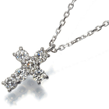 Vendome Necklace Diamond 0.30Ct Cross 900 850 Platinum