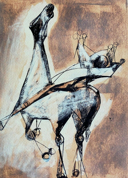 Marino Marini Lithograph Coa - Hand Numbered 175Ex Signature Stamp