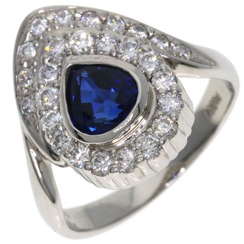 1.301ct Sapphire Diamond Ring Platinum PT900  8.7g
