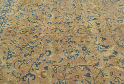 Hand-Knotted Distressed Vintage 9X12 Ft