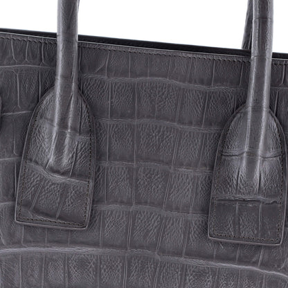 Saint Laurent Sac De Jour Nm Bag Crocodile Embossed Leather Small