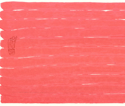 Hsiao Chin Untitled (Red) " Lithograph Abstract Expressionism