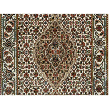 2'6"X18' Ivory Tebraz Mahi 175 Kpsi Wool Hand Knotted Xl Runner Rug