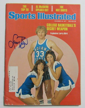 Larry Bird Hof Signed 11/28/1977 Sports Illustrated Magazine Psa/Dna 199055