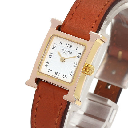 Hermes H Watch Mini Watches Hh1.101 Pgp/Leather