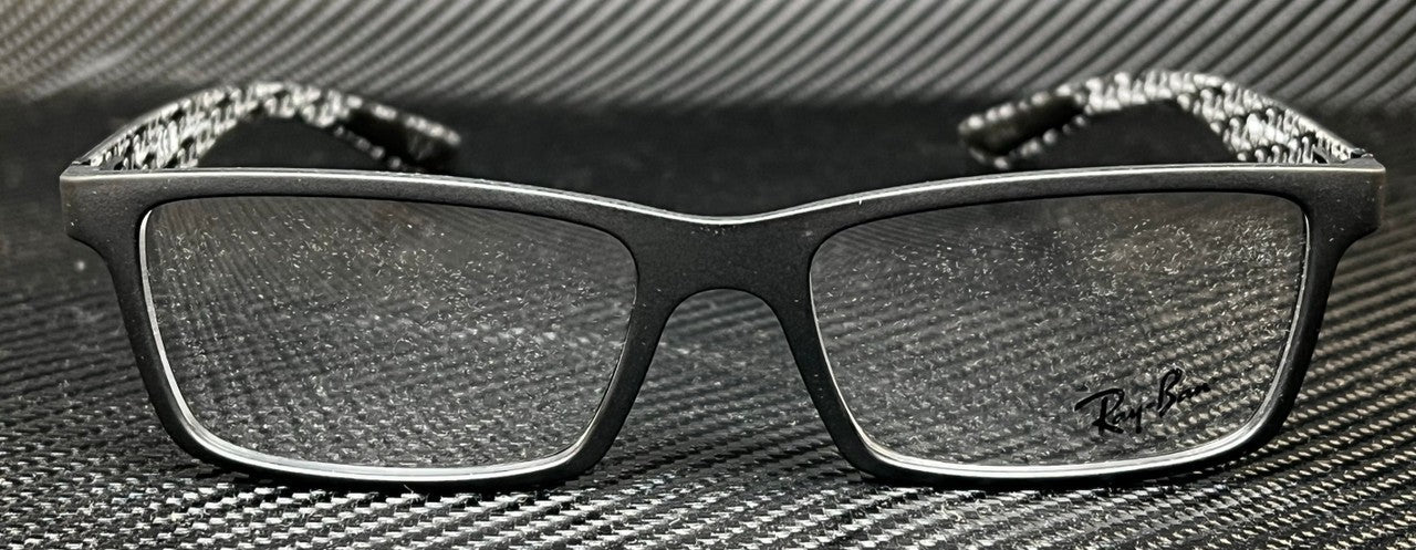 RAY BAN RX8901 5263 Gloss Black Rectangle Men's 55 mm Eyeglasses