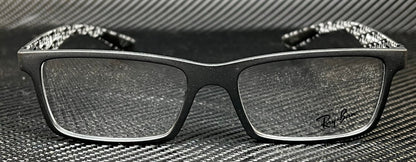 RAY BAN RX8901 5263 Gloss Black Rectangle Men's 55 mm Eyeglasses