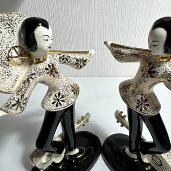 Vintage G. Z. Lifton 1941 Pair Pottery Figurine Moss Lamp Collector'S Book