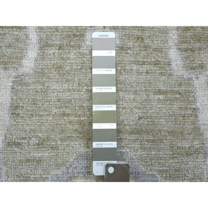 12'1"X15'5" Gray Afghan Angora Oushak Wool Hand Knotted Oversized Rug