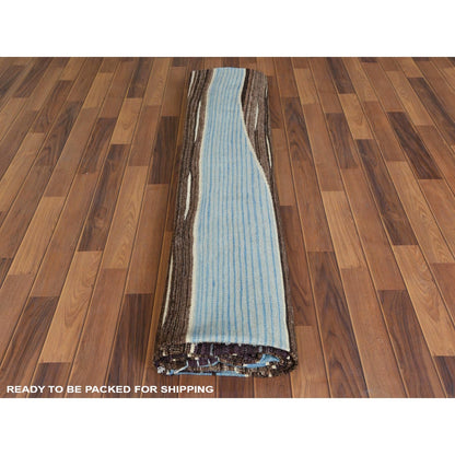10'5"x14' Wool Flat Weave Brown Mountain Design Kilim Hand Woven Rug