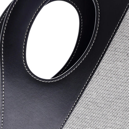 Burberry Logo Pocket Tote Canvas With Leather Medium