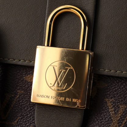 Louis Vuitton Locky Handbag Monogram Canvas With Leather Bb