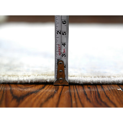 2'9"X5'6" Gray Hand Knotted Fine Aryana Peshawar Wool Runner Oriental Rug