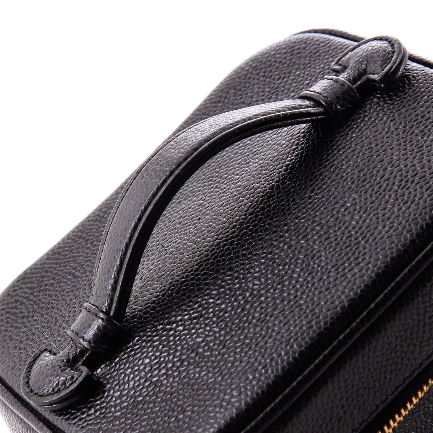 Chanel Vintage Timeless Cosmetic Case Caviar Tall