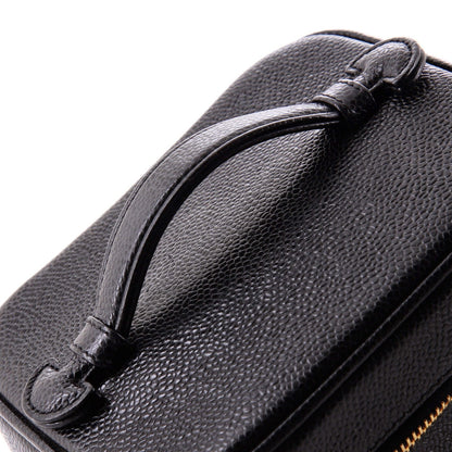 Chanel Vintage Timeless Cosmetic Case Caviar Tall