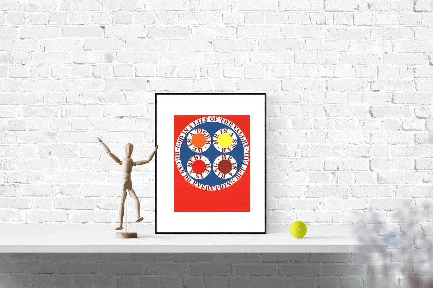 Robert Indiana God Is Lily Of The Valley " Serigraph Pop Art Multic