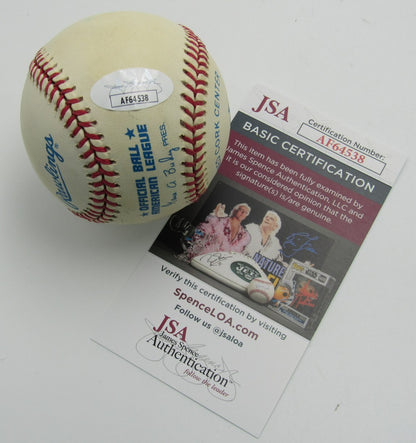 Steve Barber Autographed/Inscribed Oal Baseball Baltimore Orioles No-Hitter Jsa