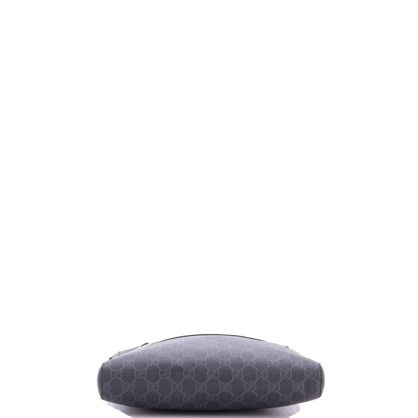 Gucci Web Strap Front Zip Messenger Bag Gg Coated Canvas Medium