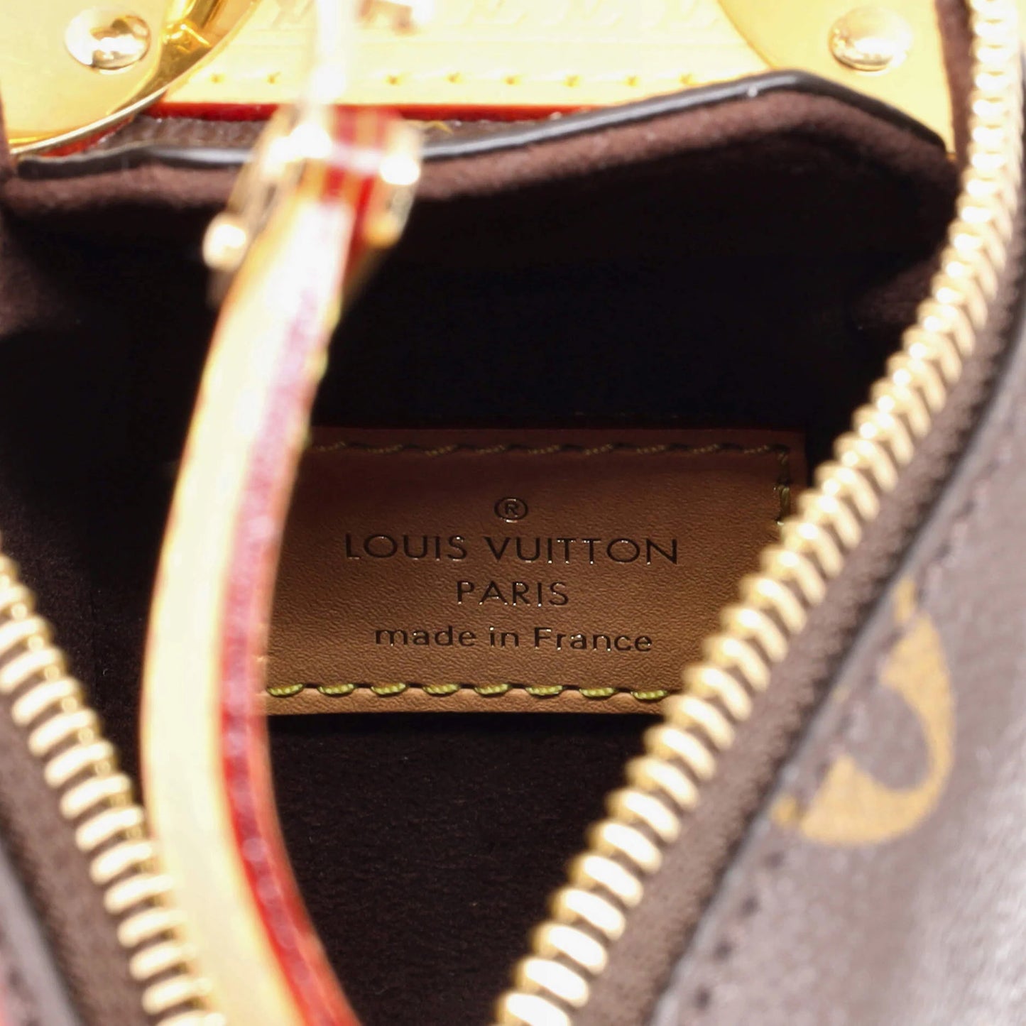 Louis Vuitton Side Trunk Handbag Monogram Canvas Pm