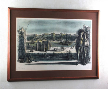 Jean Carzou (French / Armenian) Rare 1959 Signed Original Lithograph Framed