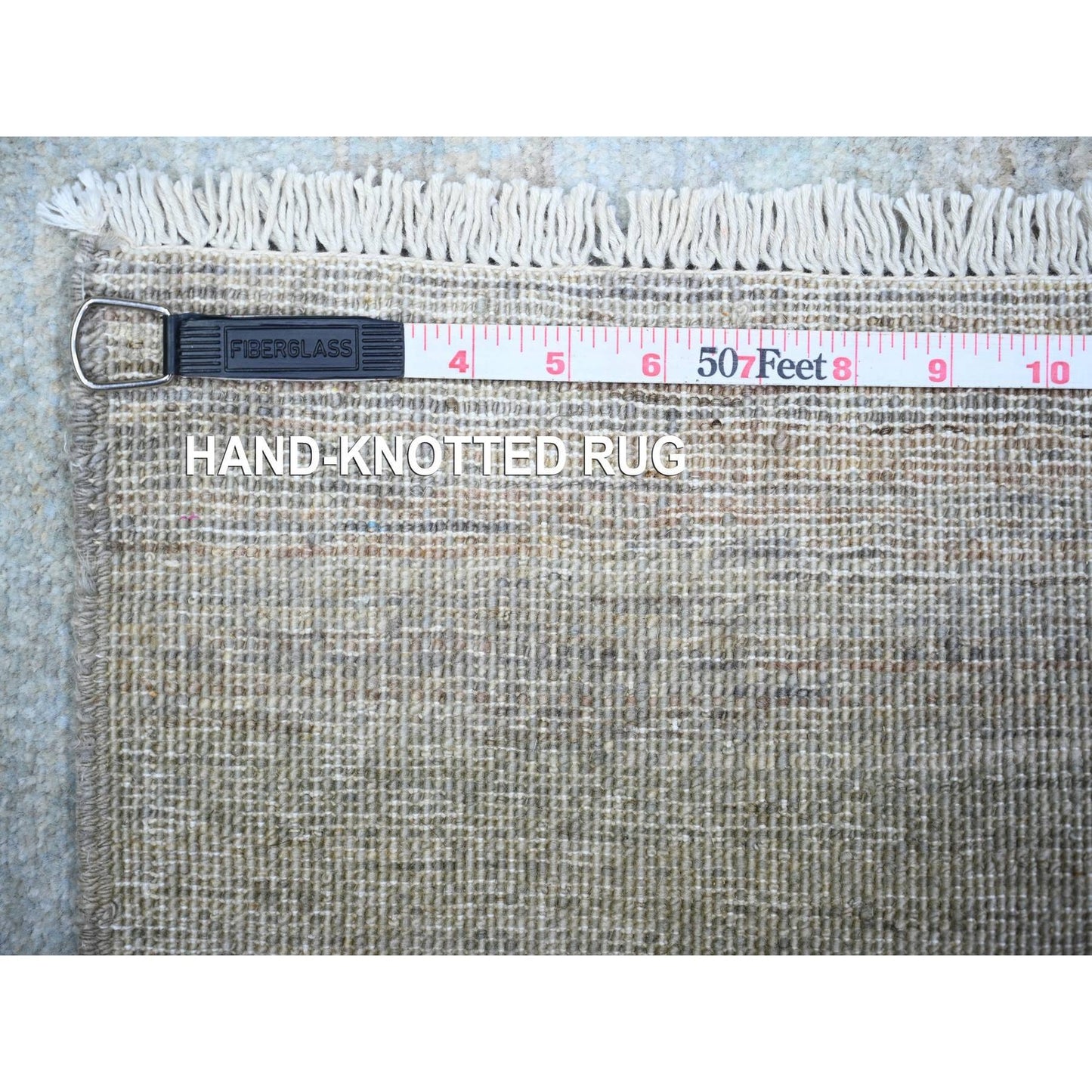 2'8"X9'5" Gray Fine Kashkuli Gabbeh Soft Wool Hand Knotted Rug