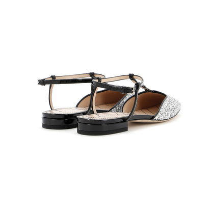 Gucci Women'S Gg Slingback Flats Glitter And Patent