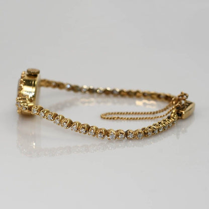 14K Yellow Gold Vintage Swiss Croton Diamond