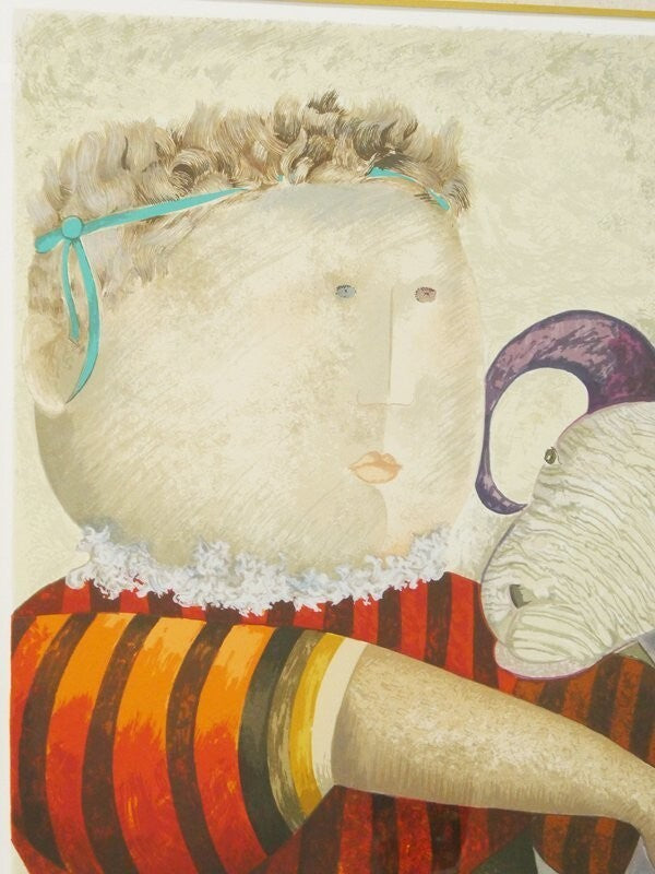 Graciela Rodog " Goatling " Large Serigraph Print Ed199 Signed Framed