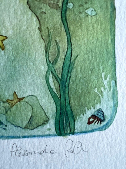 Alessandra Roberti Lithograph Cute Color Hand Signed Numbered (Federica Leek)