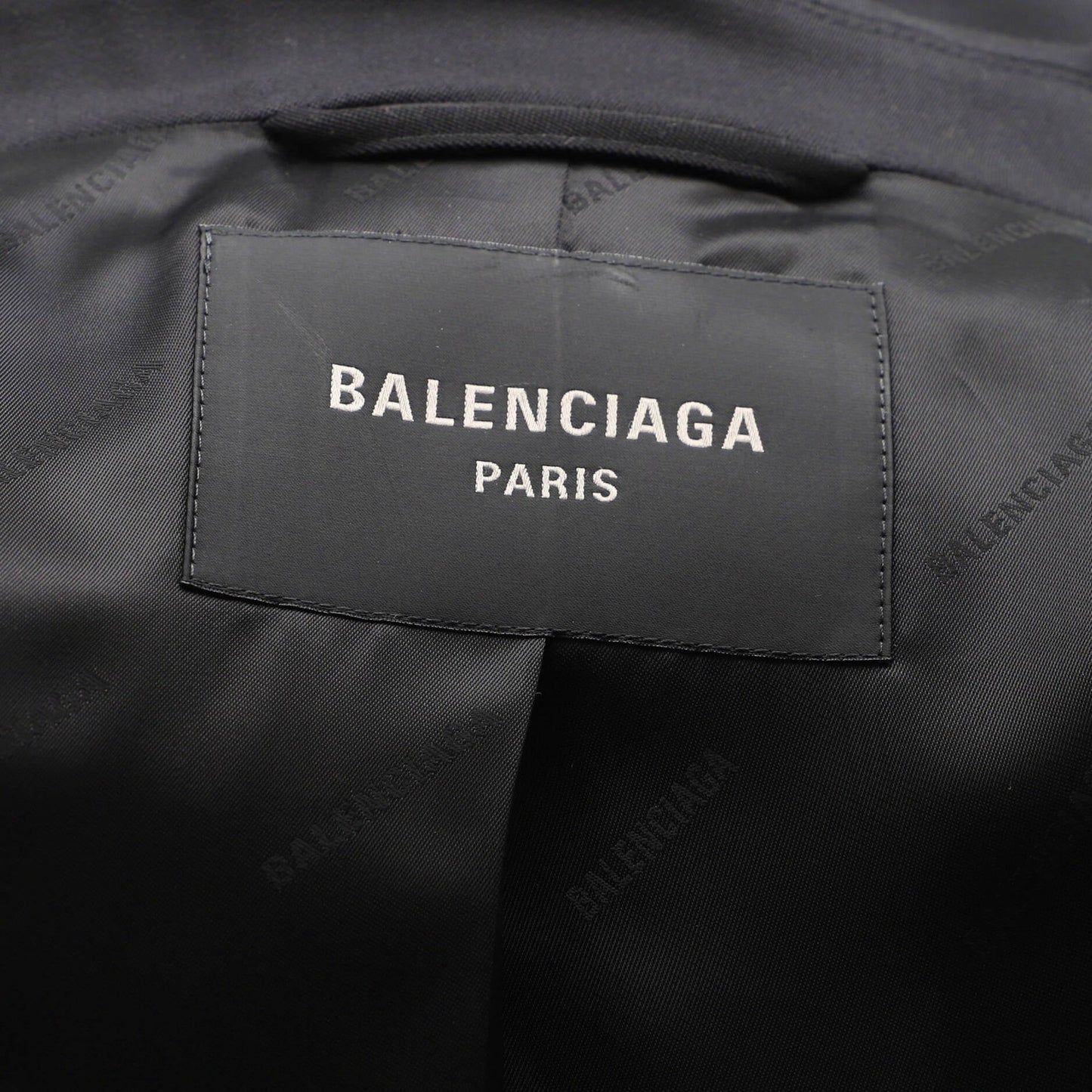 Balenciaga Men'S Single Breasted Long Coat Wool