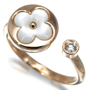 Louis Vuitton Ring Sun Blossom Mother Of Pearl Diamond Mini Eu50 18K Rg