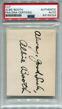 Albie Booth Autographed Cut (Psa)
