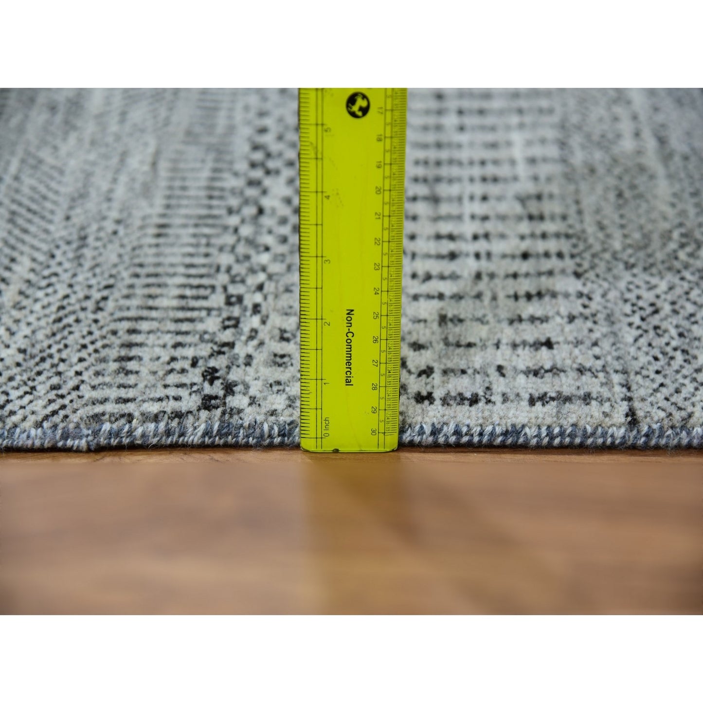 2'7"X18'4" Sabre Gray Modern Undyed Grass Wool Xl Runner Oriental Rug